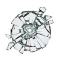 Shattered glass pattern with radial cracks Royalty Free Stock Photo