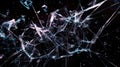 Shattered glass pieces exploding on black background Royalty Free Stock Photo
