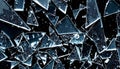 Shattered glass pieces, abstract and fragmented texture, Stock Photo, Generative AI
