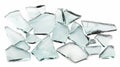 Shattered Glass Pieces Isolated on White Background Royalty Free Stock Photo