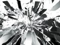 Shattered glass: sharp Pieces isolated Royalty Free Stock Photo