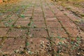 Shattered Glass on Stone Pavement Slabs in Wester Hailes