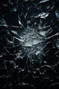 shattered glass texture - broken peaces of glass - broken shards of glass mirror - cracked over a black background Royalty Free Stock Photo