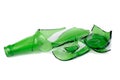 Shattered green beer bottle Royalty Free Stock Photo