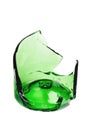 Shattered green beer bottle Royalty Free Stock Photo