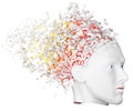 Shattered Head side view Royalty Free Stock Photo
