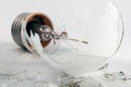 Shattered Light Bulb Royalty Free Stock Photo