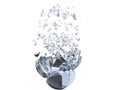 Shattered into million pieces - glass sphere Royalty Free Stock Photo