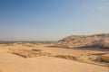 Shattered part of the temple of Queen Hatshepsut on the west bank of the Nile near the Valley of the Kings in Luxor, Egypt Royalty Free Stock Photo