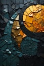 Shattered Reflections: A Kaleidoscope of Abstract Mosaic Art