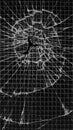Shattered reinforced glass Royalty Free Stock Photo