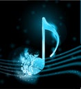 Shatterred musical note Royalty Free Stock Photo