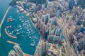 Top down view of Hong Kong city Royalty Free Stock Photo