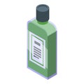 Shave bottle icon isometric vector. Foam beauty