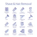 Shave and hair removal pack. Barber shop set