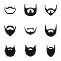 Shave icons set, simple style