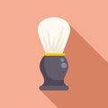 Shave man brush icon flat vector. Fashion design