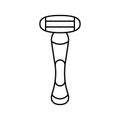 shave razor line icon vector illustration Royalty Free Stock Photo