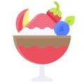 Shaved ice icon, Summer vacation related vector