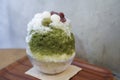 Uji matcha kakigori. Royalty Free Stock Photo