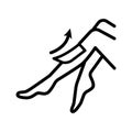 Shaved lady legs outline icon