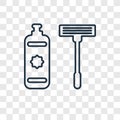 Shaver cleanin concept vector linear icon isolated on transparent background, Shaver cleanin concept transparency logo in outline Royalty Free Stock Photo