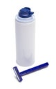 Shaving Cream Can and Razor Royalty Free Stock Photo