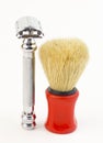 Shaving equipment - Shaving kit ( Shaving brush and razor) Royalty Free Stock Photo