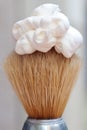 Shaving foam on brush