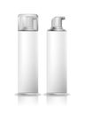 Shaving foam cosmetic bottle sprayer. White spray container mock up. vector illustration. Container with gel for shaving