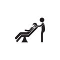 shaving at the hairdresser icon. Element of beauty saloon icon for mobile concept and web apps. Detailed shaving at the hairdresse