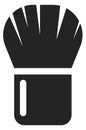 Shaving or makeup brush icon. Barbershop black logo