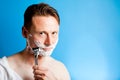 Shaving Man Royalty Free Stock Photo