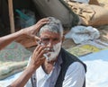 Shaving with a straight razor in India