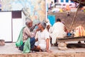 Shaving on the street, Varanasi