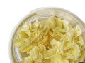Shaving of Tete de moine cheese on a bowl Royalty Free Stock Photo