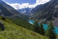 Shavlo Lake. Altai Mountains, Russia. Royalty Free Stock Photo