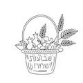 Shavuot Jewish holiday coloring page