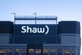 Shaw Communications telecommunications company sign building in the afternoon