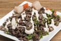 shawarma beef plate Royalty Free Stock Photo
