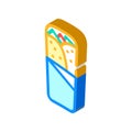 Shawarma, burrito or chimichanga glyph icon vector illustration