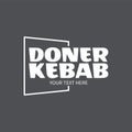 Shawarma logo for restaurants and markets. Doner kebab logo template Royalty Free Stock Photo