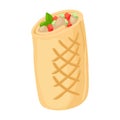 Shawarma vector icon.Cartoon vector icon isolated on white background shawarma.