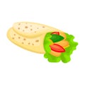 Shawarma vector icon.Cartoon vector icon isolated on white background shawarma.