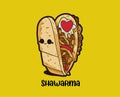 Shawarma sandwich , vector illustration