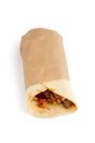 Shawarma on a white background.