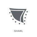 Shawl icon. Trendy Shawl logo concept on white background from C