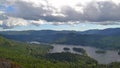 Shawnigan Lake seen from Mount Old Baldy. Royalty Free Stock Photo