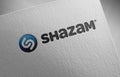 Shazam on paper texture