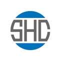 SHC letter logo design on white background. SHC creative initials circle logo concept. SHC letter design Royalty Free Stock Photo
